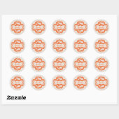 Orange Chic Damask Stickers (Blatt)