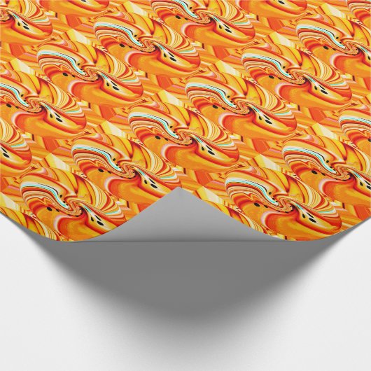 Orange Chic Geschenkpapier (Ecke)