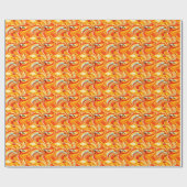 Orange Chic Geschenkpapier (Flach)