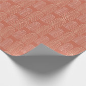 Orange Chic Mid Mod Rainbow Geschenkpapier (Ecke)