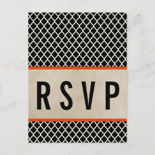 Orange Chic Quatrefolie UAWG Postcard Einladungspostkarte