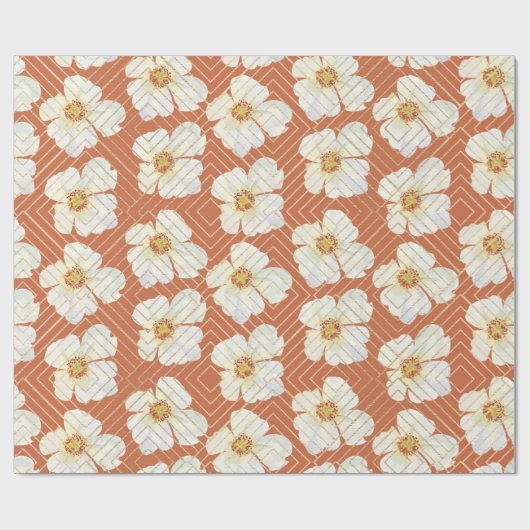 Orange Chicken Geschenkpapier (Flach)