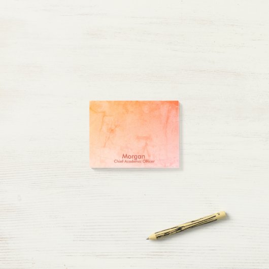 Orange, Chief Academic Officer Post-it Klebezettel (Auf Schreibtisch)