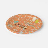 Orange Children's Birthday Teller (Schrägansicht)