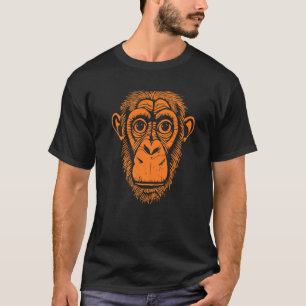 Orange Chimpanzee Ape Nicht Affe Niedliche Chimp T-Shirt