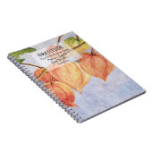 Orange Chinese Lanterns Dankbarkeit Notizblock (Rechte Seite)