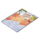 Orange Chinese Lanterns Dankbarkeit Notizblock (Linke Seite)