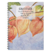 Orange Chinese Lanterns Dankbarkeit Notizblock (Vorderseite)