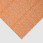 Orange Chinoiserie Bamboo Muster Seidenpapier (Ausschnitt)