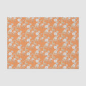 Orange Chinoiserie Rose Muster Seidenpapier (Vorderseite)