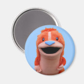 Orange Chipmunk Magnet (Vorderseite/Rückseite)