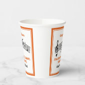 Orange Choir Custom High School Party Pappbecher (Links)