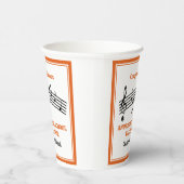 Orange Choir Custom High School Party Pappbecher (Rechts)