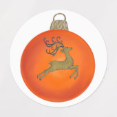 ORANGE CHRISTMAS BUBBLE ETIKETTEN (Design 2)