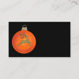 ORANGE CHRISTMAS BUBBLE VISITENKARTE