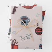 Orange Christmas Wrapping Paper Sheet Geschenkpapier Set (Beispiel)