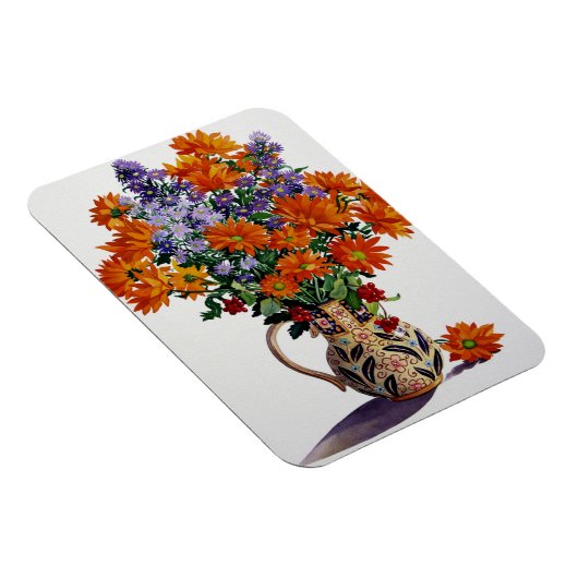 Orange Chrysanthemas Magnet (Rechte Seite)