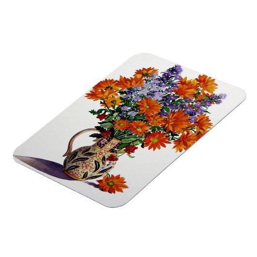 Orange Chrysanthemas Magnet (Linke Seite)