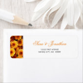 Orange Chrysanthemen| Hochzeiten - Rücksendeadress (Insitu)