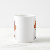 Orange Chrysanthemen Kaffeetasse (Mittel)
