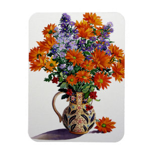 Orange Chrysanthemen Magnet