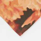 Orange Chrysanthemum Blanket Fleecedecke (Ecke)