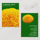 Orange Chrysanthemum - Deep Grass Green 006600 Visitenkarte (Vorne/Hinten)