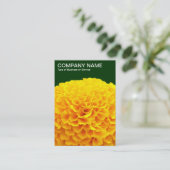 Orange Chrysanthemum - Dunkelgrün 003300 Visitenkarte (Stehend Vorderseite)