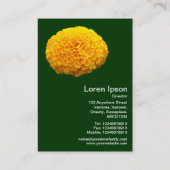 Orange Chrysanthemum - Dunkelgrün 003300 Visitenkarte (Rückseite)
