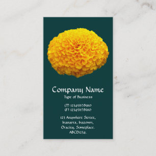 Orange Chrysanthemum - Dunkles Grün II Visitenkarte