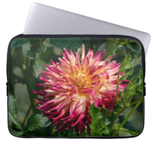 Orange Chrysanthemum Fotografie, Kanadische Blume Laptopschutzhülle