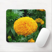 Orange Chrysanthemum Mousepad (Mit Mouse)