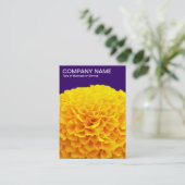 Orange Chrysanthemum - Tief Lila Visitenkarte (Stehend Vorderseite)