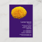 Orange Chrysanthemum - Tief Lila Visitenkarte (Rückseite)
