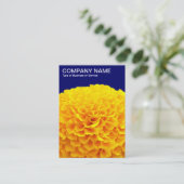 Orange Chrysanthemum - Tiefe Marine Visitenkarte (Stehend Vorderseite)