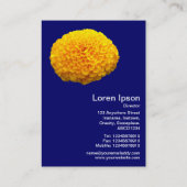 Orange Chrysanthemum - Tiefe Marine Visitenkarte (Rückseite)