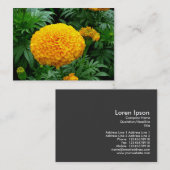 Orange Chrysanthemum Visitenkarte (Vorne/Hinten)