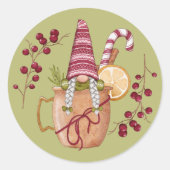 Orange Cider Christmas Gnome Sticker (Vorderseite)