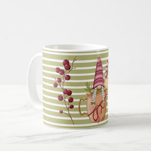 Orange Cider Christmas Gnome Tasse (Vorderseite Links)