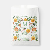 Orange & Cinnamon Frohe Weihnachtsmonogramm Geschenktütchen (Vorderseite)