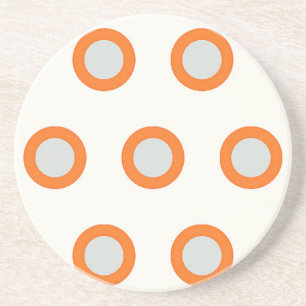 Orange Circle Dot Retro Design Getränkeuntersetzer