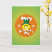 Orange Circle Smile Karte (Gelbe Blume)