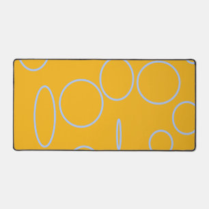 Orange Circles Loops Desk Mat Schreibtischunterlage