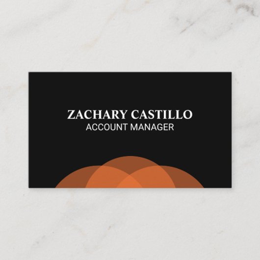 Orange Circles Visitenkarte (Vorderseite)