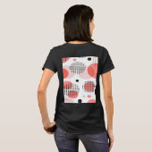 Orange Circles with Black Polka Dots pattern T-Shirt (Schwarz voll)