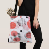 Orange Circles with Black Polka Dots pattern Tasche (Von Nahem)