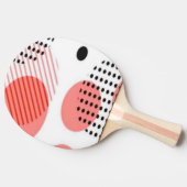 Orange Circles with Black Polka Dots pattern Tischtennis Schläger (Seitenansicht)