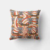 Orange Circus Elephant Print Kissen (Rückseite)