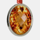 Orange Citrine Ornament Aus Metall (Rechts)