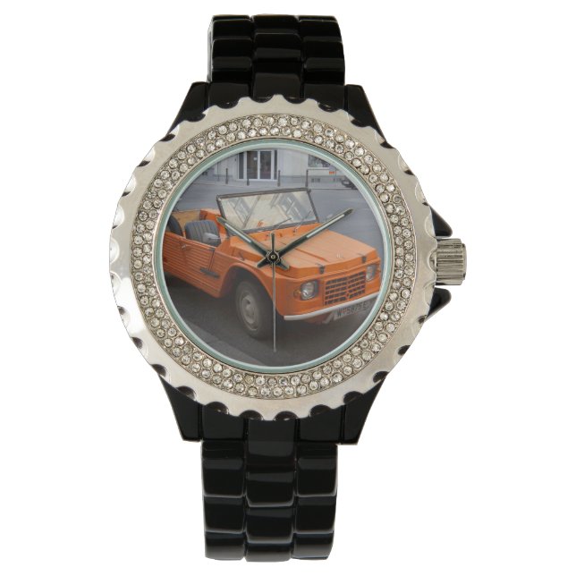 Orange Citroën Mehari Armbanduhr (Vorderseite)